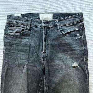 Mother The Insider Cropped Destroyed Cut Jeans